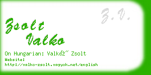 zsolt valko business card